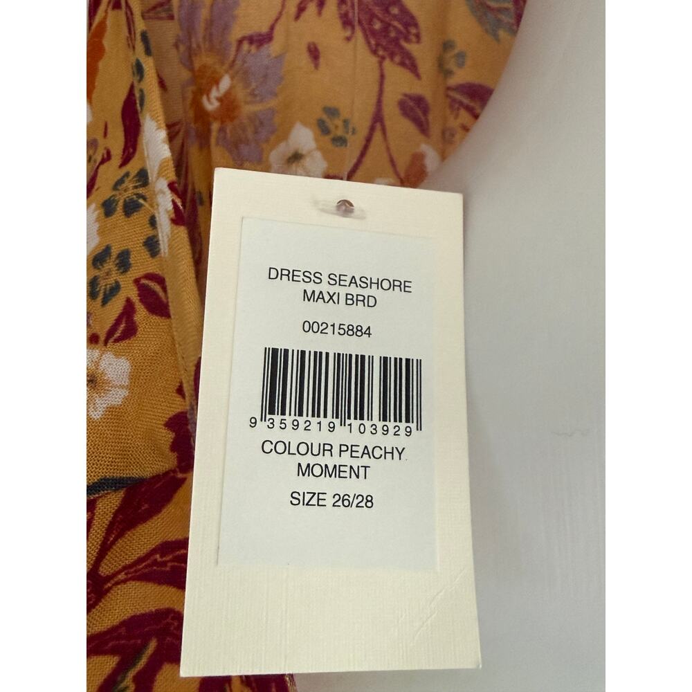 Loralette Plus Size 26/28 Boho Floral Maxi Dress Belted Tiered NWT - Picture 10 of 11